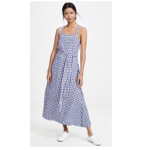 AYR Porch Dress - blue and white gingham